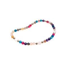 Multi-coloured Agate and Coin Pearl Necklace